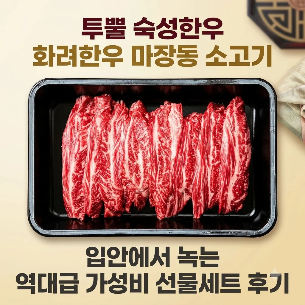 투뿔 숙성한우 화려한우 마장동 소고기, 입안에서 녹는 역대급 가성비 선물세트 후기
