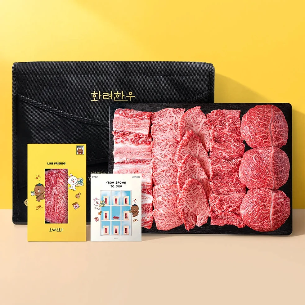[라인프렌즈 에디션] ++1 마장동 투뿔한우 만족세트 800g 클래식 선물세트 [원산지:국산] 상세 이미지 2