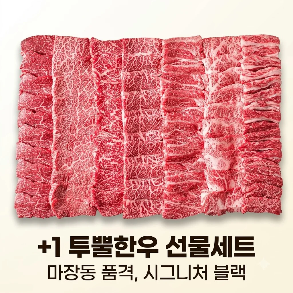 ++1 투뿔한우 선물세트 시그니처 블랙, 마장동의 품격이 담긴 명절 선물 끝판왕