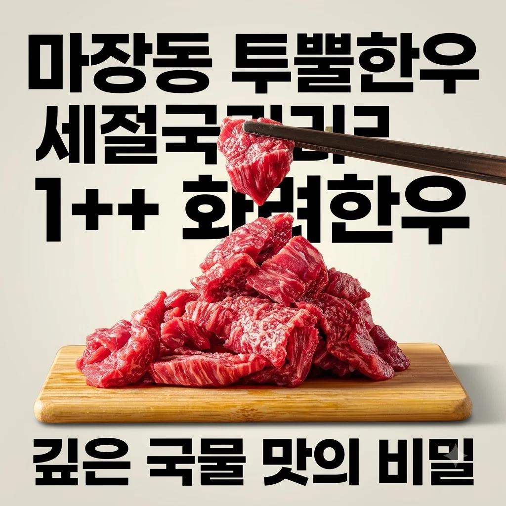 마장동 투뿔한우 세절국거리 1++ 화려한우, 깊은 국물 맛의 비밀