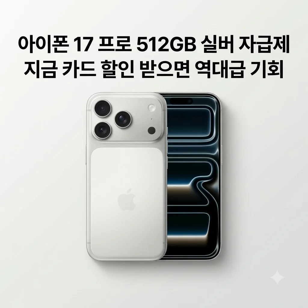 아이폰 17 프로 512GB 실버 자급제, 지금 카드 할인 받으면 역대급 기회