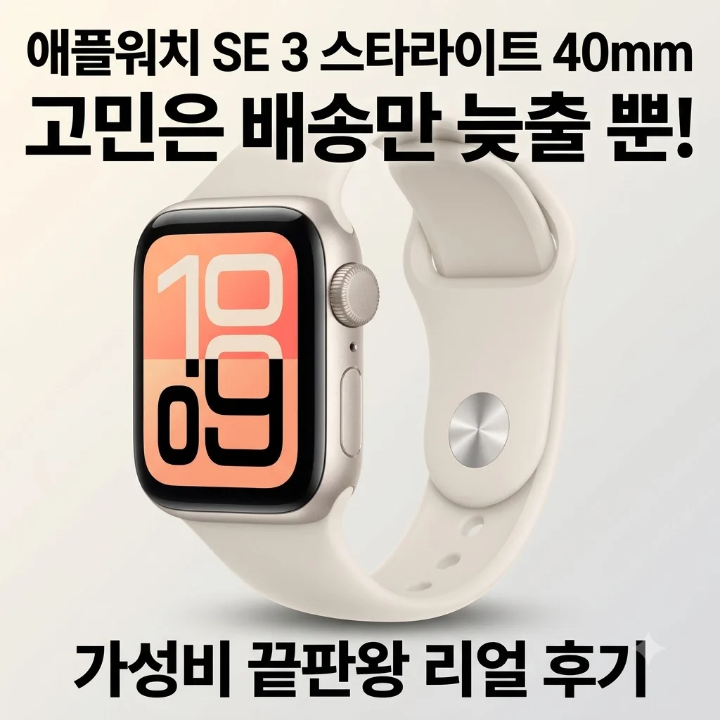 애플워치 SE 3 스타라이트 40mm 고민은 배송만 늦출 뿐! 가성비 끝판왕 리얼 후기