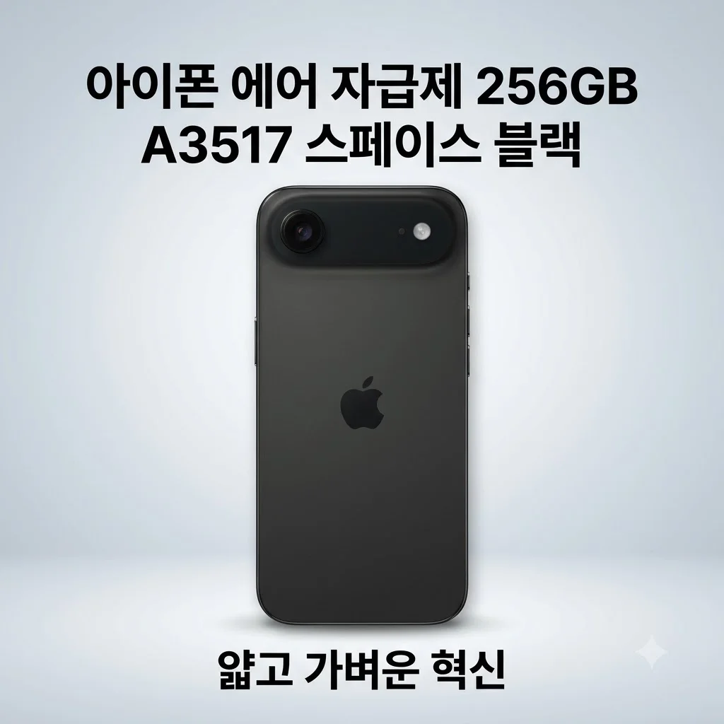 아이폰 에어 자급제 256GB A3517 스페이스 블랙, 얇고 가벼운 혁신