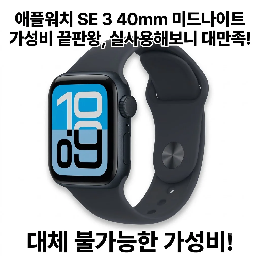 애플워치 SE 3 40mm 미드나이트 가성비 끝판왕, 실사용해보니 대만족!