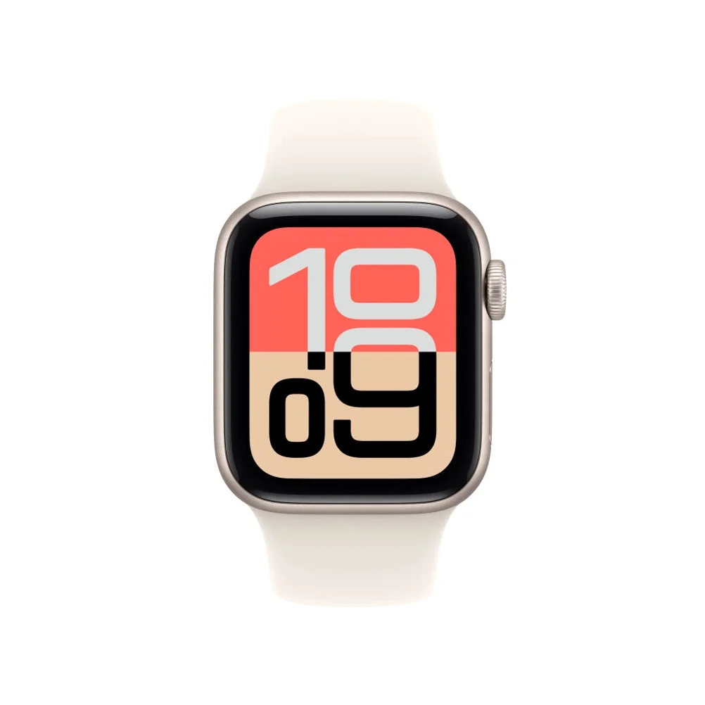 애플 애플워치 SE 3 GPS 알루미늄 케이스 스타라이트, 40mm, 스타라이트 스포츠 밴드 (M/L) 상세 이미지 1