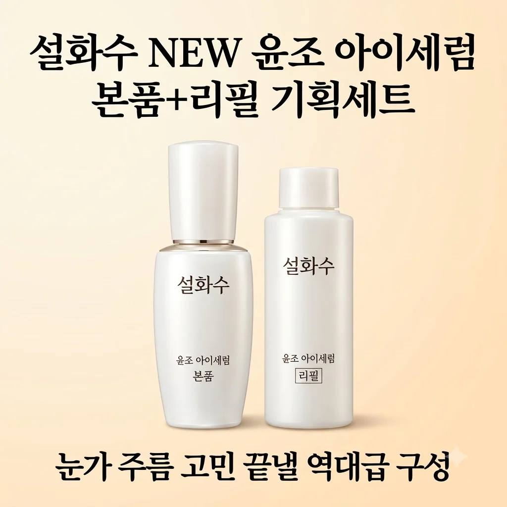 설화수 NEW 윤조 아이세럼 본품+리필 기획세트, 눈가 주름 고민 끝낼 역대급 구성
