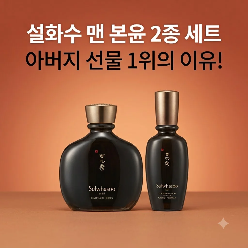 설화수 맨 본윤2종 세트, 아버지 선물 1위인 이유? 끈적임 없는 역대급 구성!