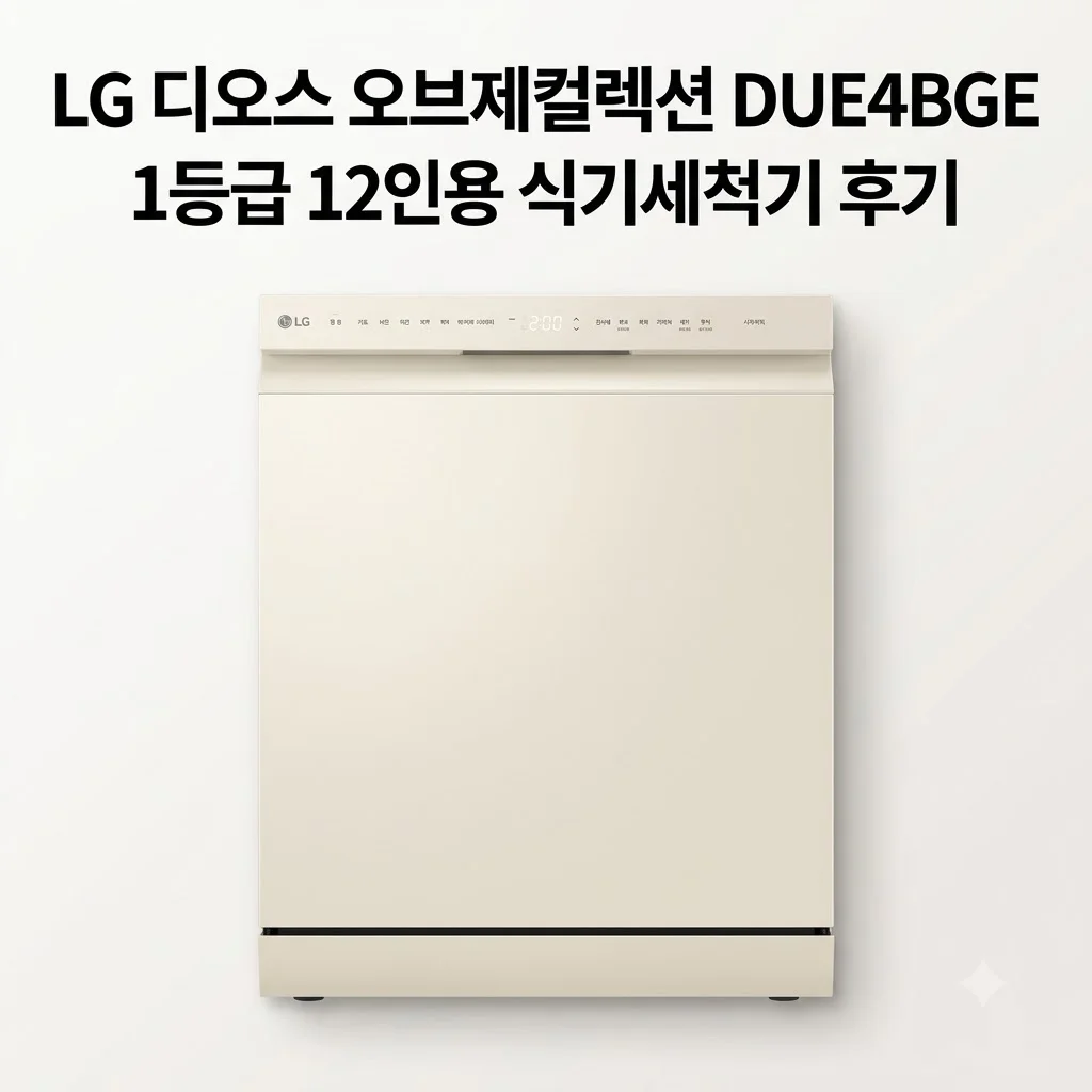 LG 디오스 오브제컬렉션 식기세척기 DUE4BGE 1등급 12인용 빌트인 스팀 후기