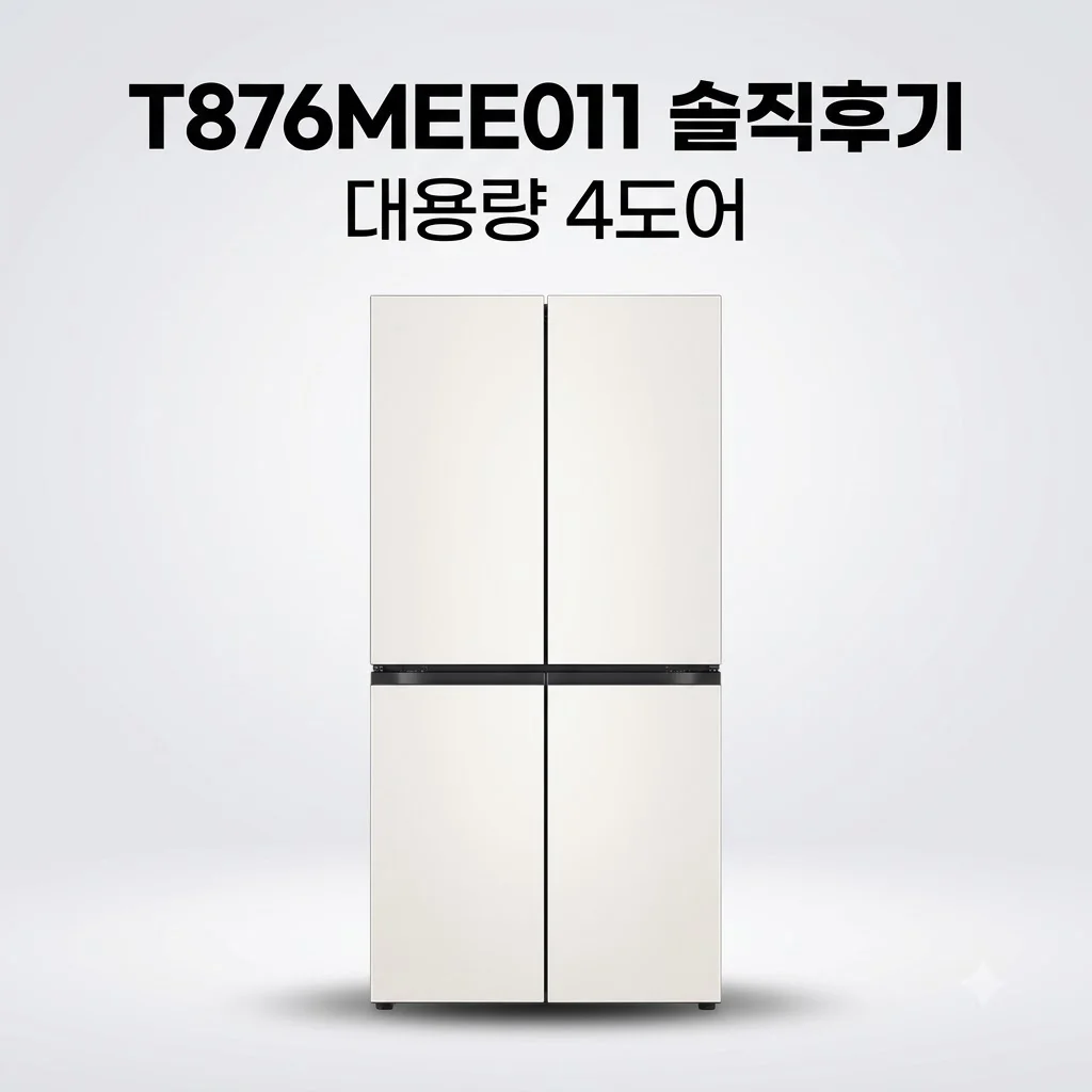 LG 디오스 AI 오브제컬렉션 T876MEE011 냉장고 4도어 대용량 솔직 후기