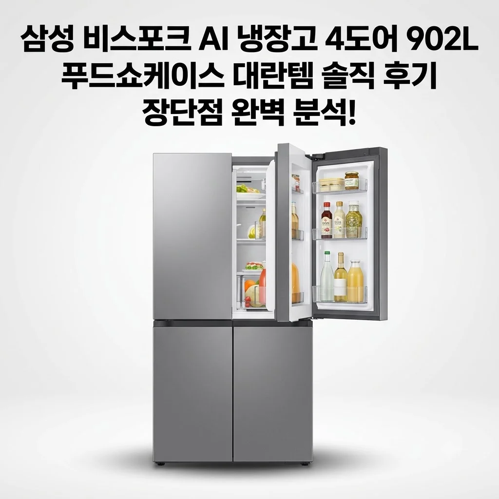삼성 비스포크 AI 냉장고 4도어 902L 푸드쇼케이스 대란템 솔직 후기