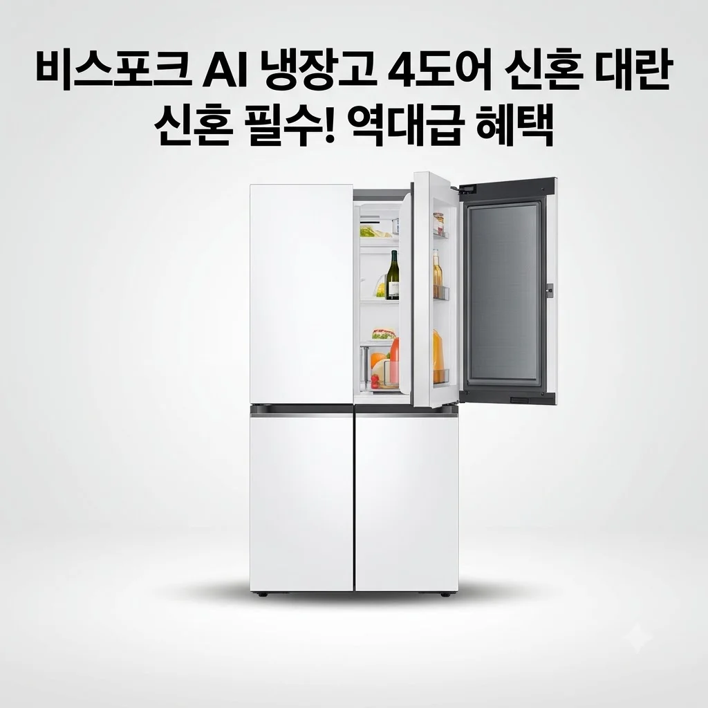 삼성 비스포크 AI 냉장고 4도어 RM70F90M1ZD 신혼 가전 대란