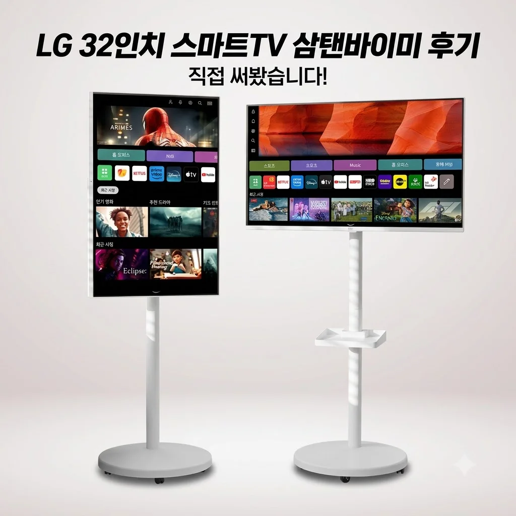 LG 32인치 이동식 스마트TV 모니터 스탠드 세트 삼탠바이미 직접 써본 후기
