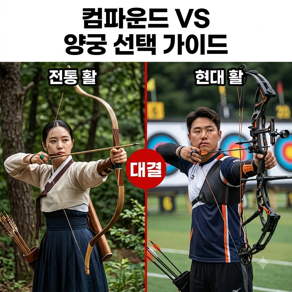 양궁 컴파운드 리커브 차이점과 나에게 맞는 활 고르는 법