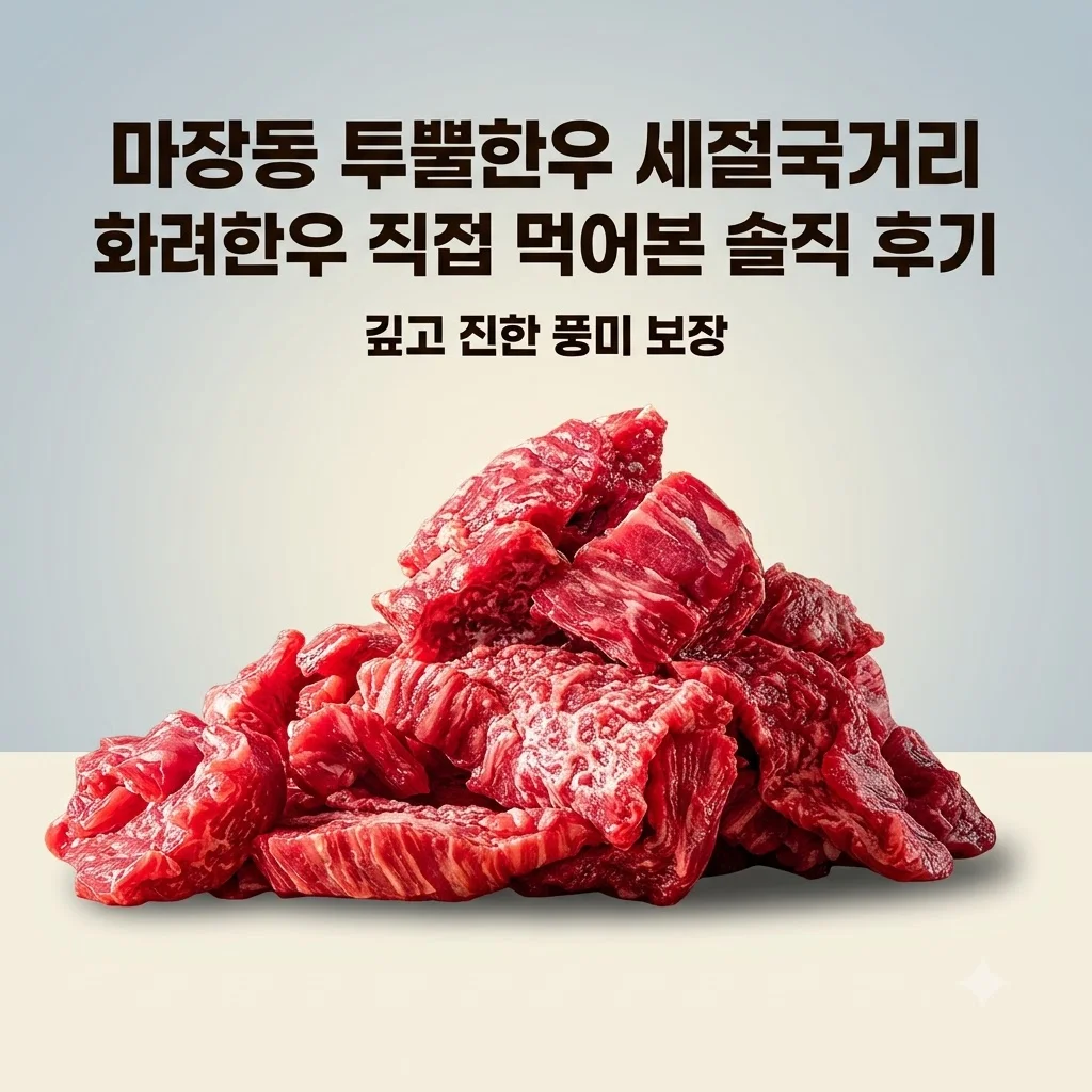 마장동 투뿔한우 세절국거리 화려한우 직접 먹어본 솔직 후기