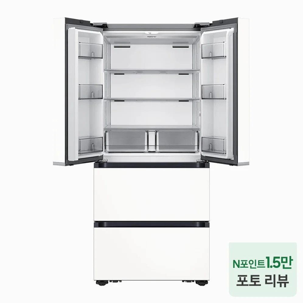 삼성 비스포크 AI 김치냉장고 프리스탠딩 스탠드형 4도어 490L 에센셜화이트 상세 이미지 2