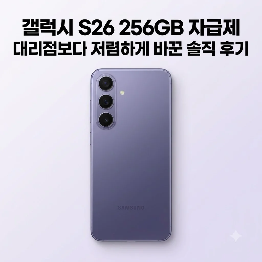 갤럭시 S26 256GB 자급제 대리점보다 저렴하게 바꾼 솔직 후기
