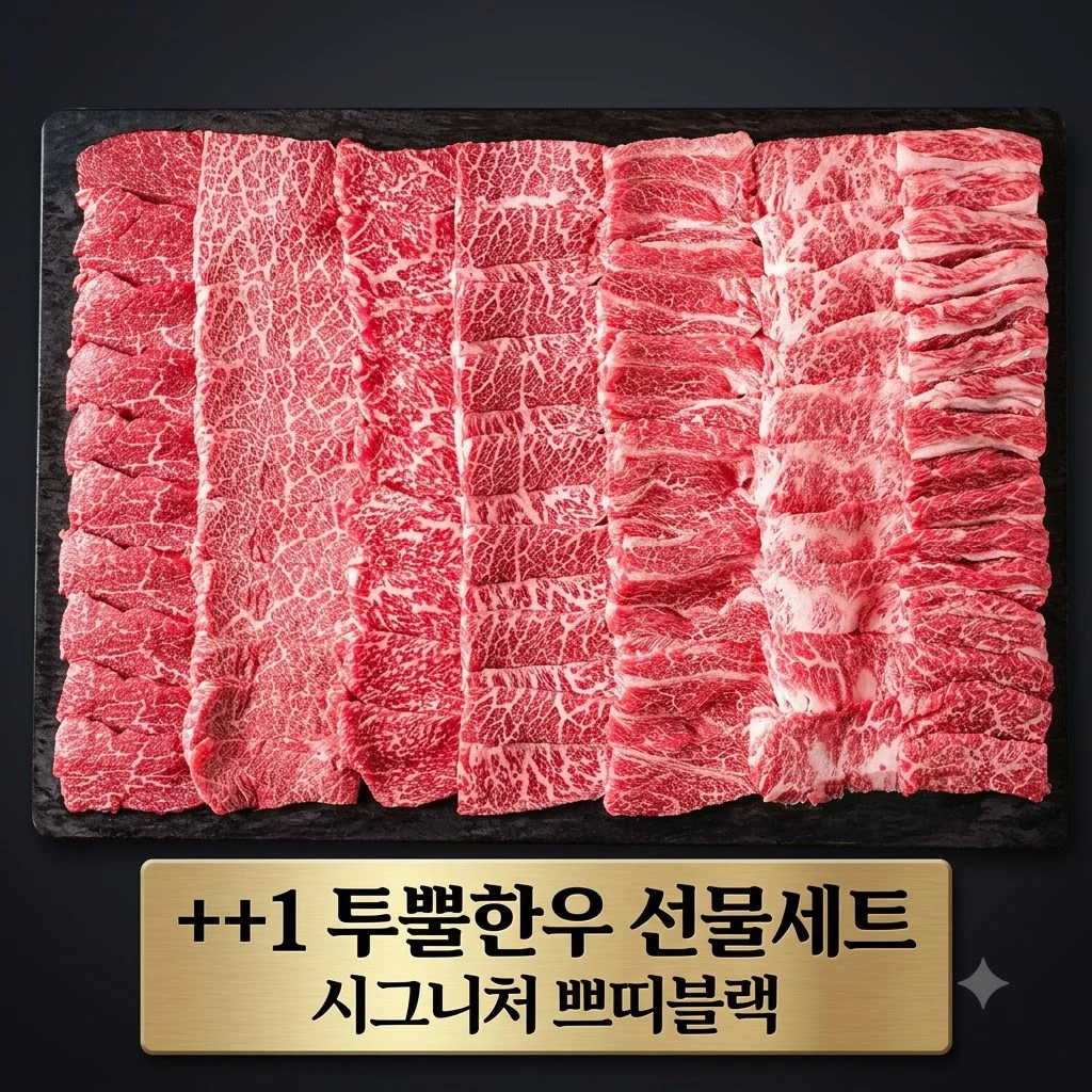 ++1 투뿔한우 선물세트 시그니처 쁘띠블랙 마장동 화려한우 명절 선물 추천