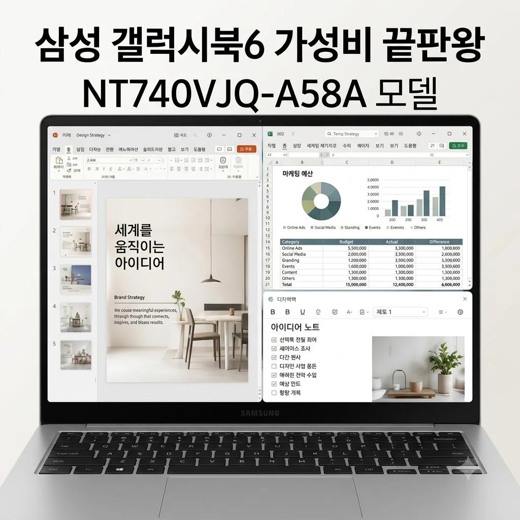삼성전자 갤럭시북6 NT740VJQ-A58A 대란형 가성비 노트북 후기