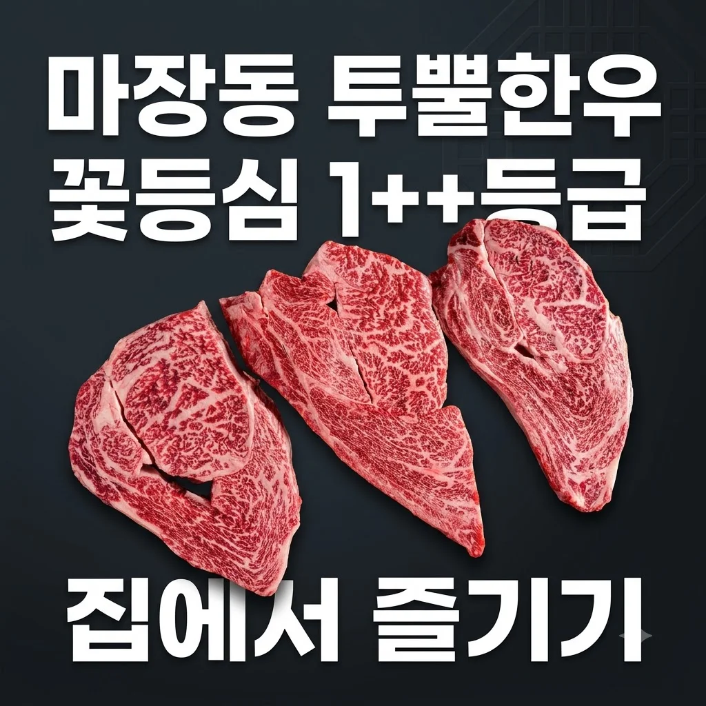 마장동 투뿔한우 꽃등심 1++등급 집에서 즐기기