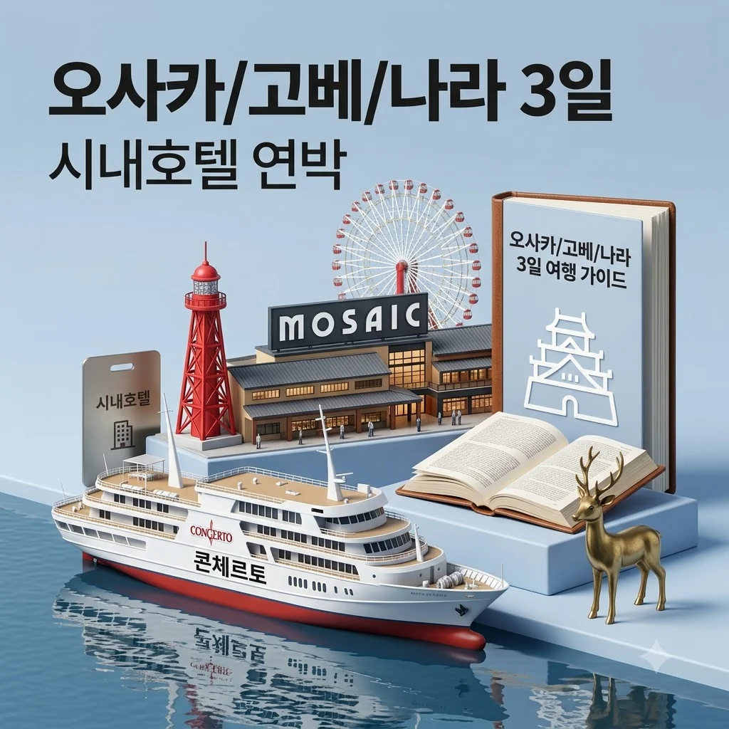 오사카/고베/나라 3일 85만원대 시내호텔 연박