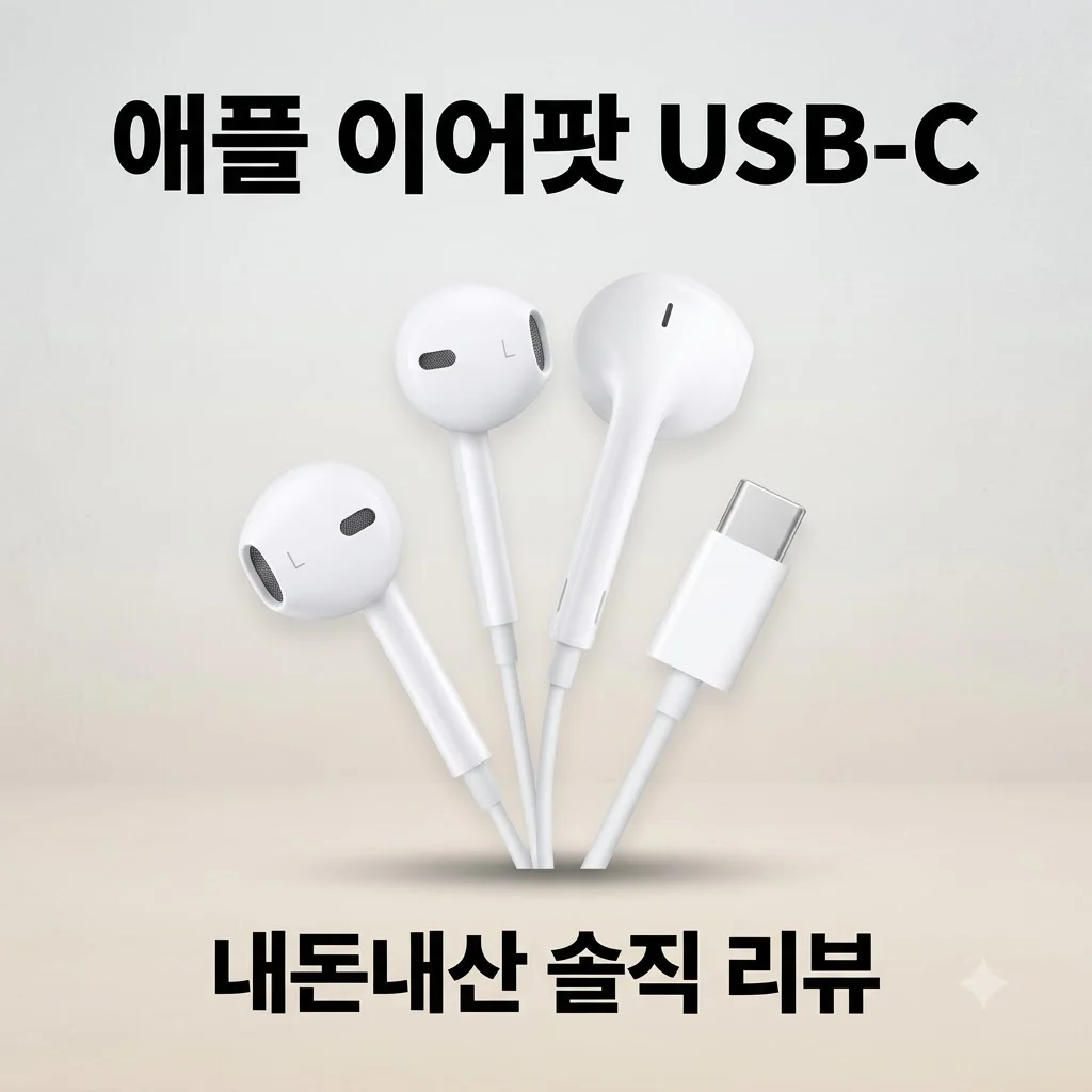 애플 이어팟 유선 이어폰 화이트 USB-C 내돈내산 솔직 리뷰