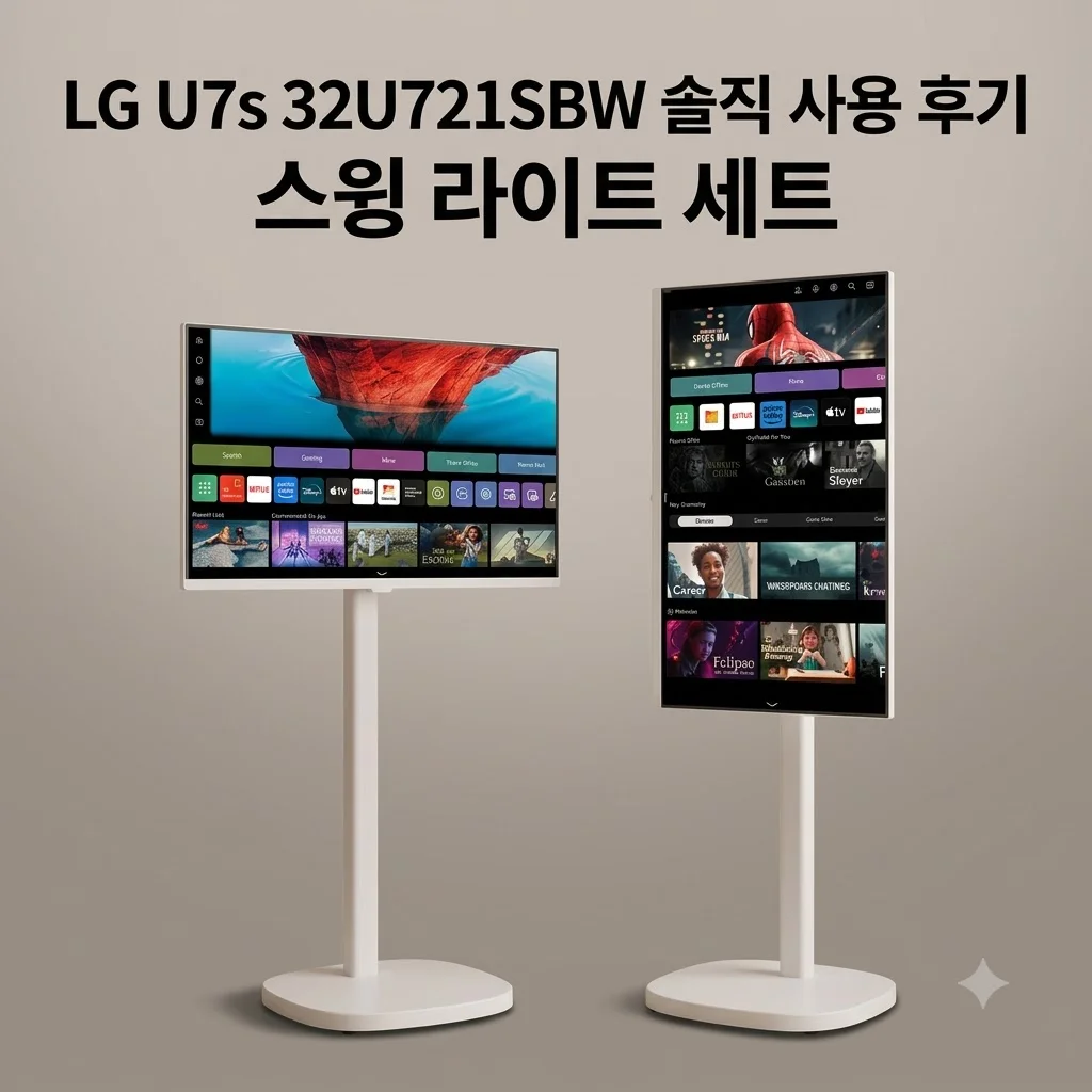 LG U7s 32U721SBW 스윙 라이트 세트 솔직한 사용 후기