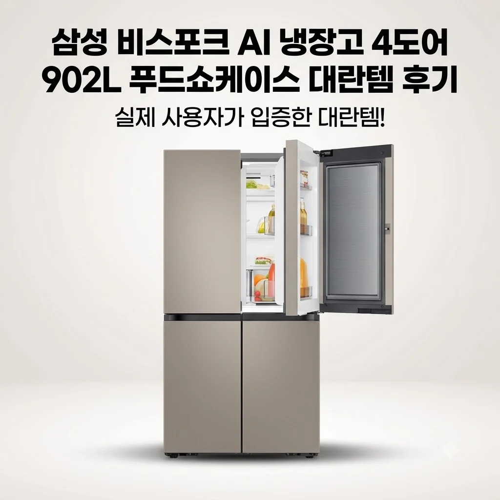 삼성 비스포크 AI 냉장고 4도어 902L 푸드쇼케이스 대란템 후기
