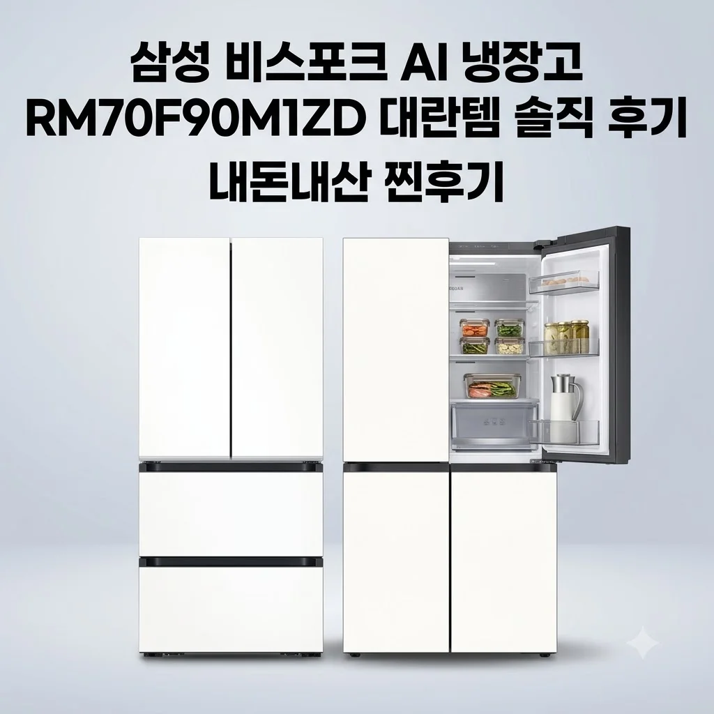 삼성 비스포크 AI 냉장고 RM70F90M1ZD 대란템 솔직 후기