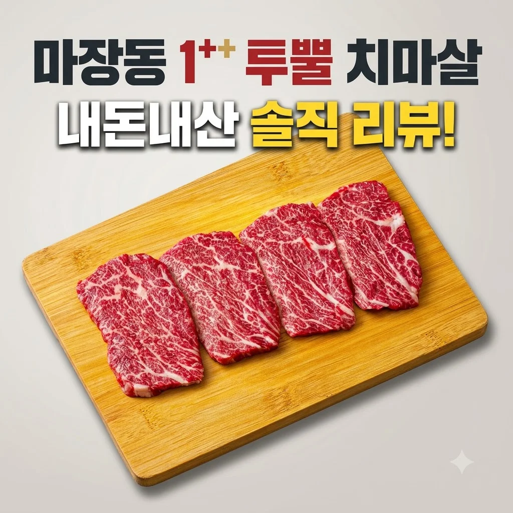 마장동 투뿔한우 치마살 1++ 한우 내돈내산 솔직 리뷰