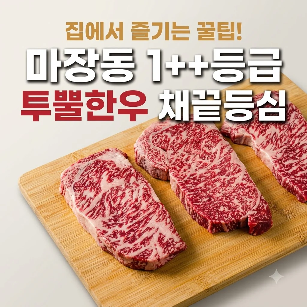 마장동 투뿔한우 채끝등심 1++등급 집에서 즐기는 꿀팁