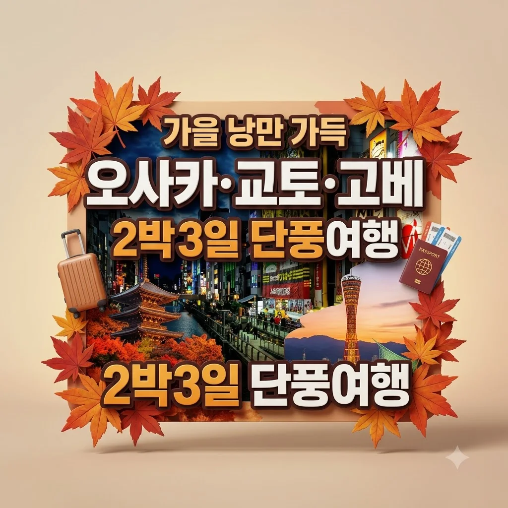 오사카/교토/고베 2박3일 단풍 여행 성인 799,900원