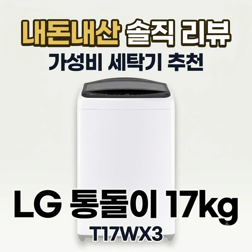 LG 통돌이 17kg T17WX3 내돈내산 솔직 리뷰 가성비 세탁기