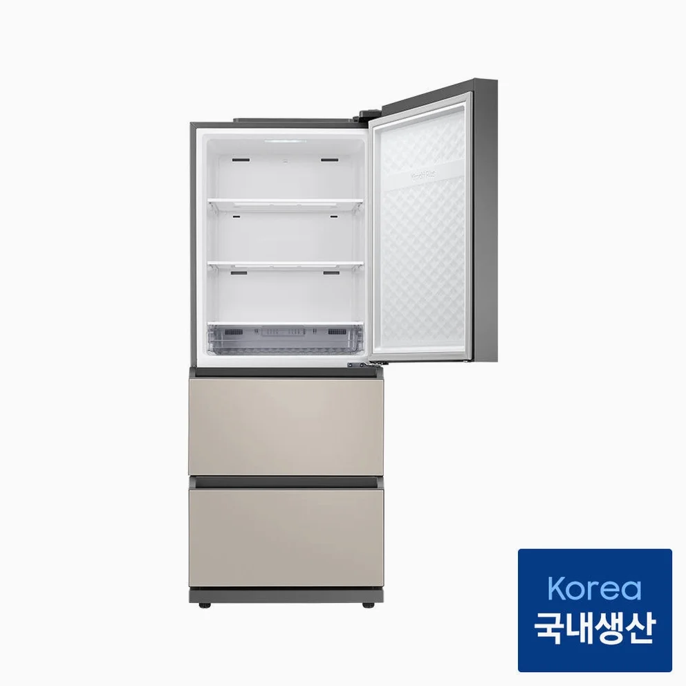 삼성 비스포크 김치냉장고 3도어 328L RQ33DG71J2ET 에센셜베이지 상세 이미지 1