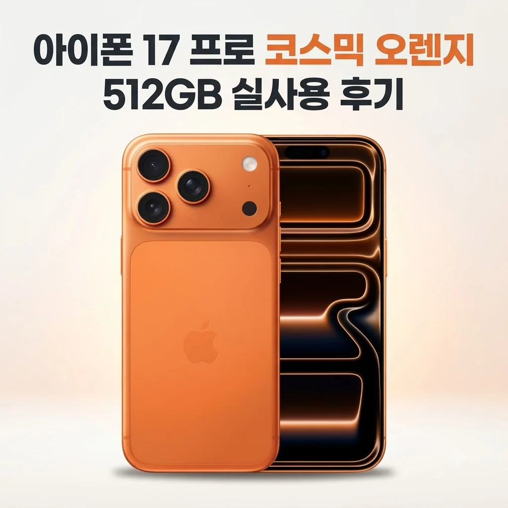 애플 아이폰 17 프로 512GB 코스믹 오렌지 실사용 후기