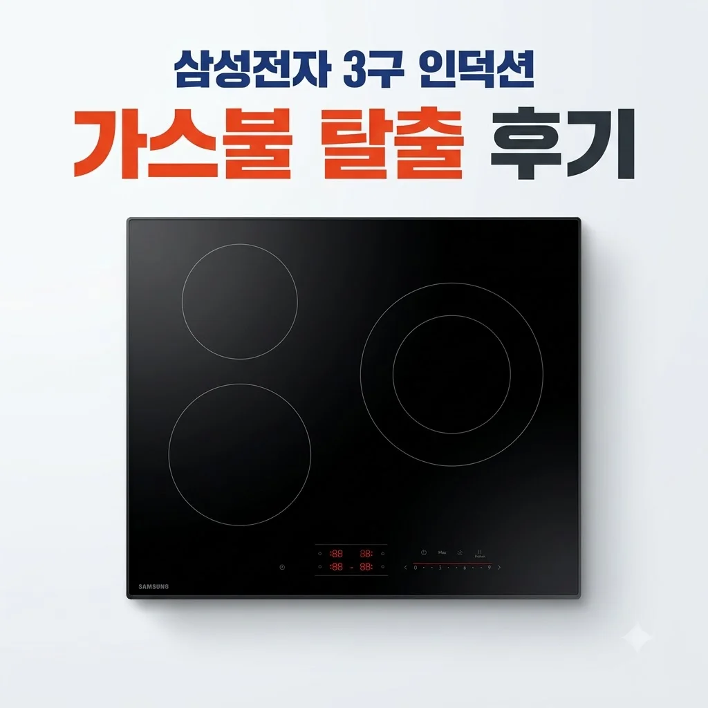 삼성전자 전기레인지 3구 인덕션 NZ63DG403CFK 가스불 탈출 후기