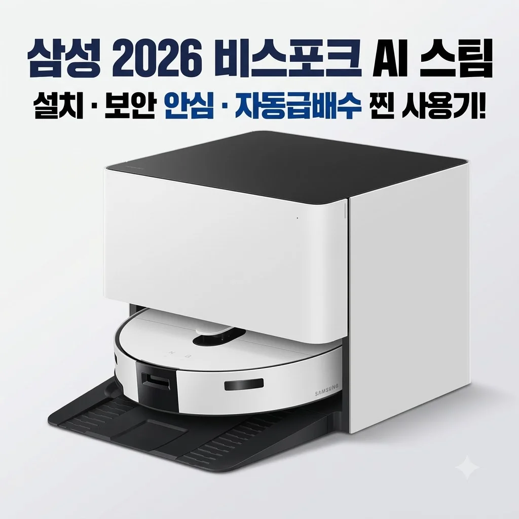 삼성 2026 비스포크AI 스팀 설치 보안 안심 VR70F00SGG 자동급배수 찐사용기