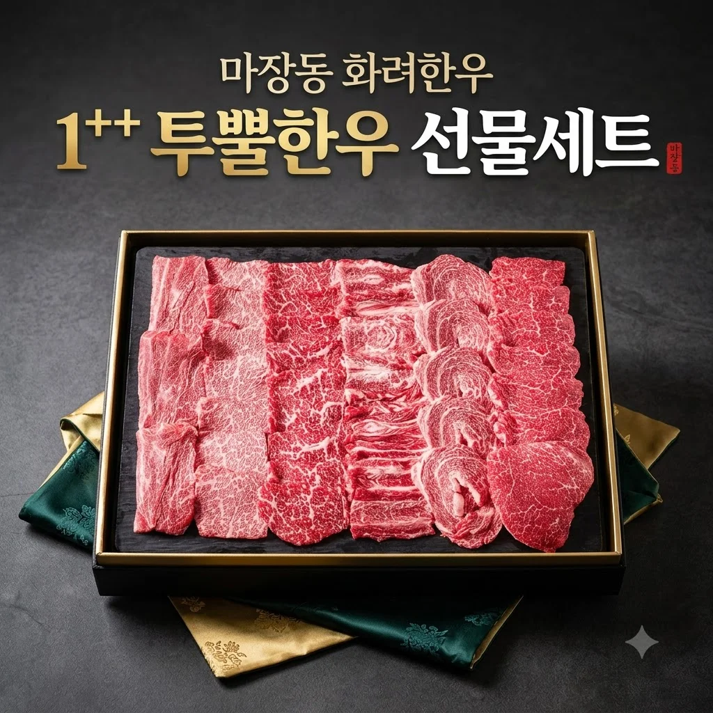 ++1 투뿔한우 선물세트 마장동 화려한우 부모님 명절 선물 대란