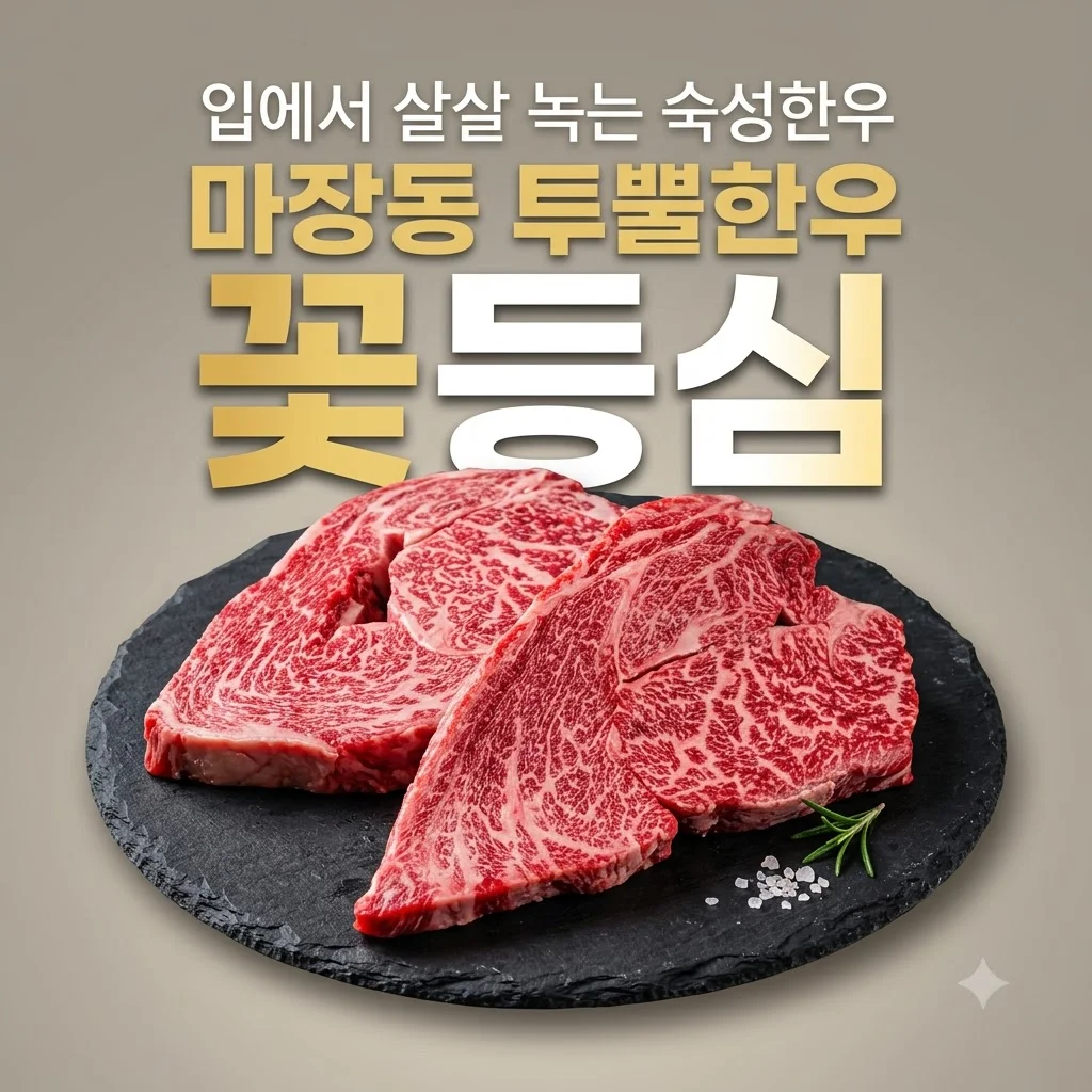 마장동 투뿔한우 꽃등심 입에서 살살 녹는 숙성한우 후기