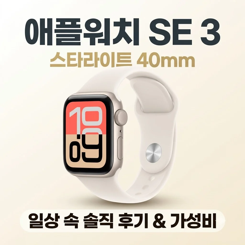 애플워치 SE 3 40mm 스타라이트 일상 속 솔직 후기 및 가성비