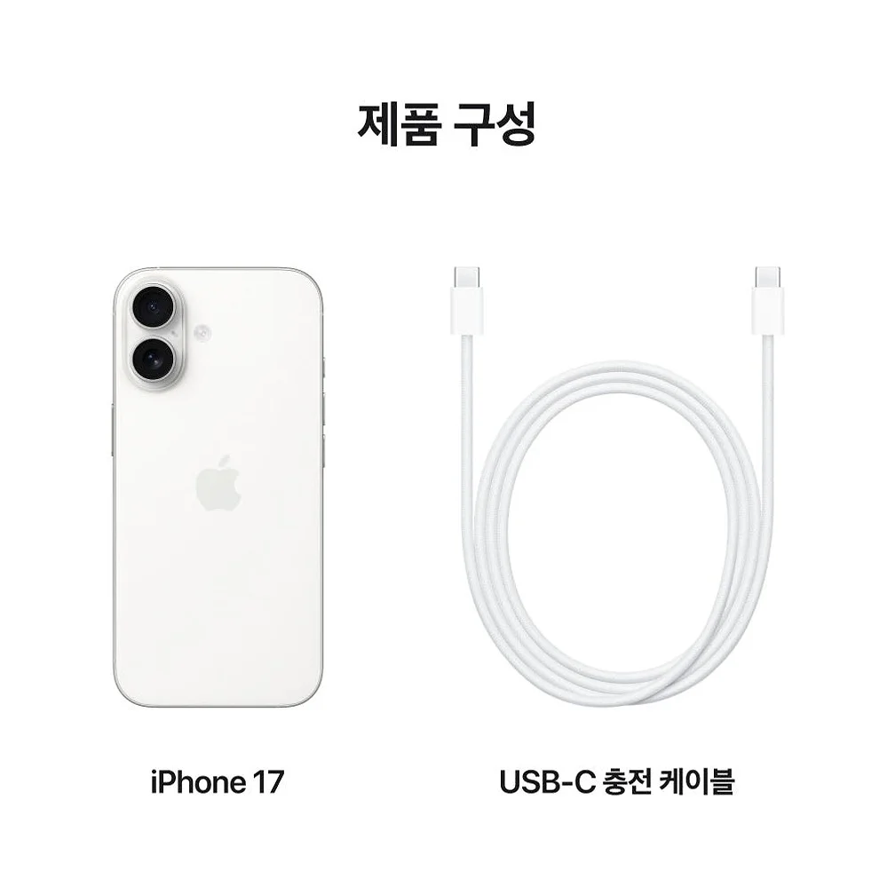 애플 아이폰 17 자급제 256GB, 화이트 상세 이미지 2