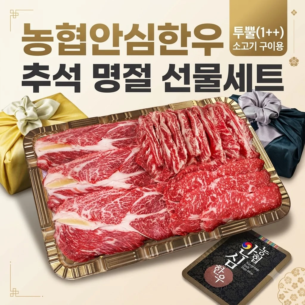 농협안심한우 선물세트 투뿔 소고기 구이용 추석 명절 후기