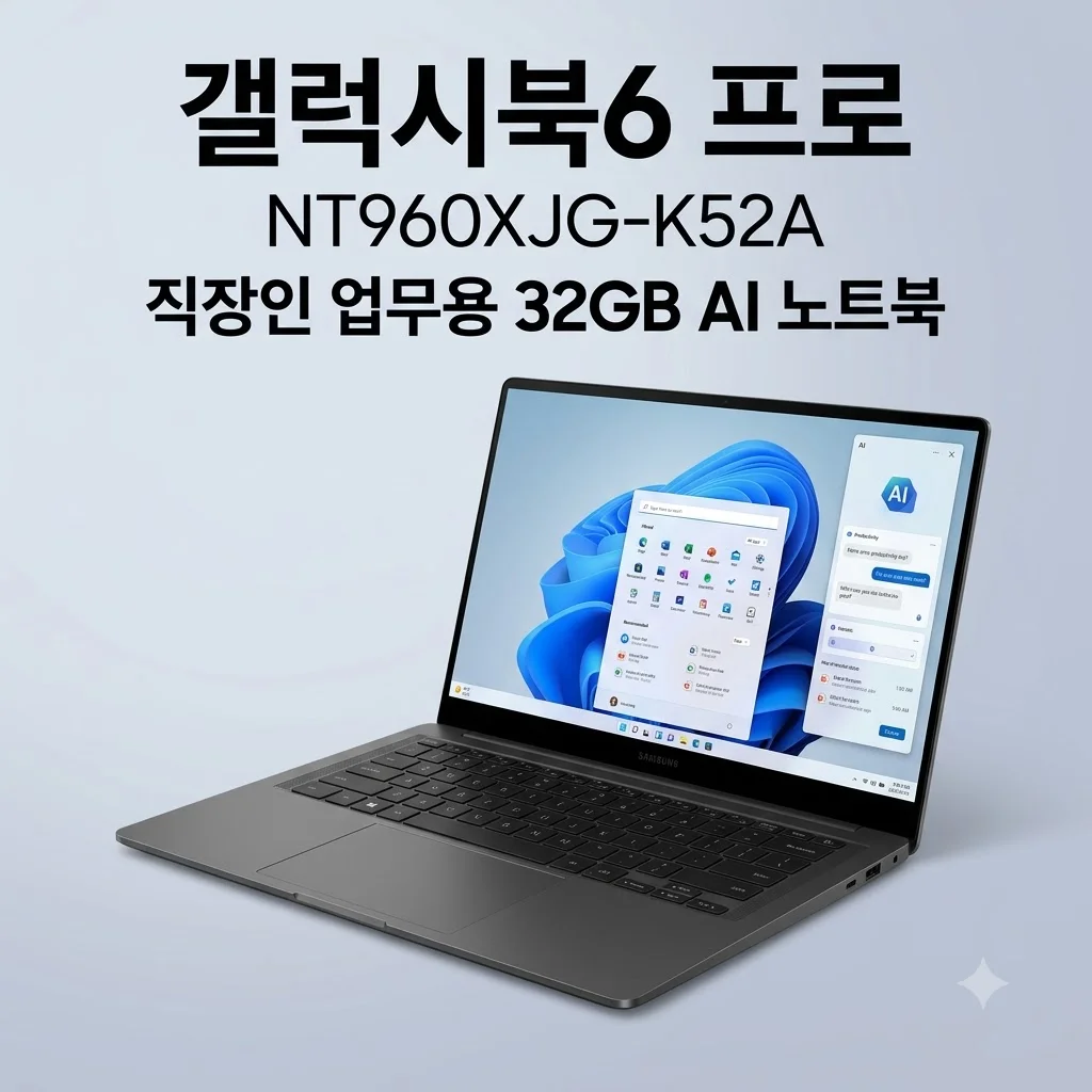 갤럭시북6 프로 NT960XJG-K52A 직장인 업무용 32GB AI 노트북