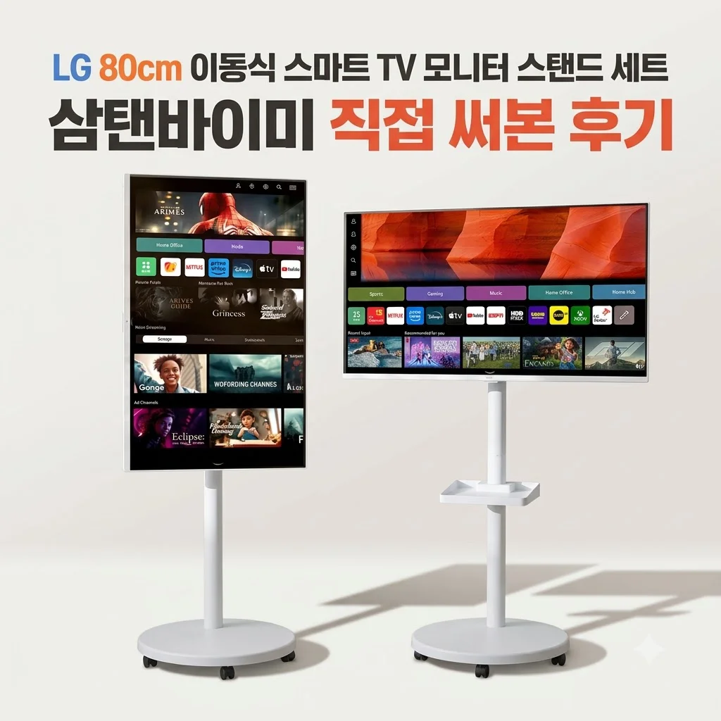 LG 80cm 이동식 스마트TV 모니터 스탠드 세트 삼탠바이미 직접 써본 후기