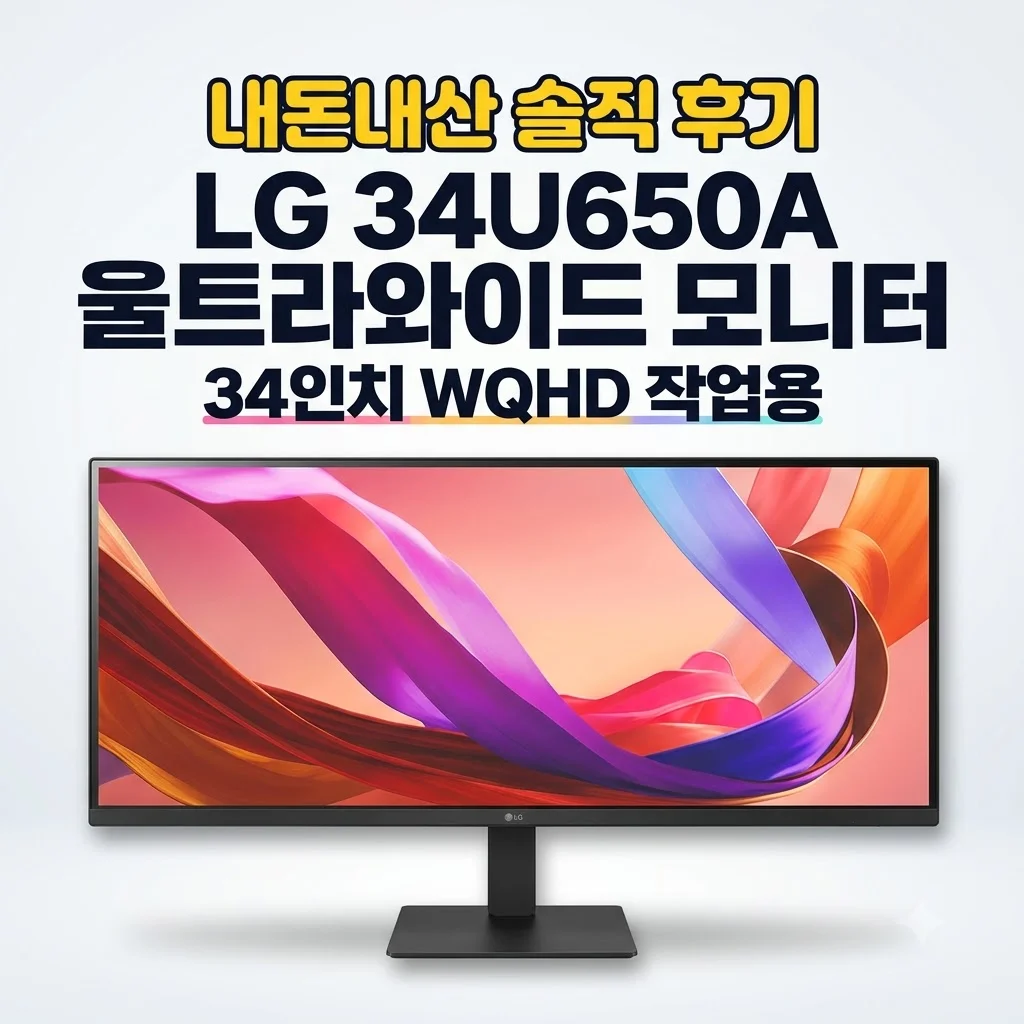 LG 34U650A 울트라와이드 모니터 내돈내산 34인치 WQHD 작업용 솔직 후기