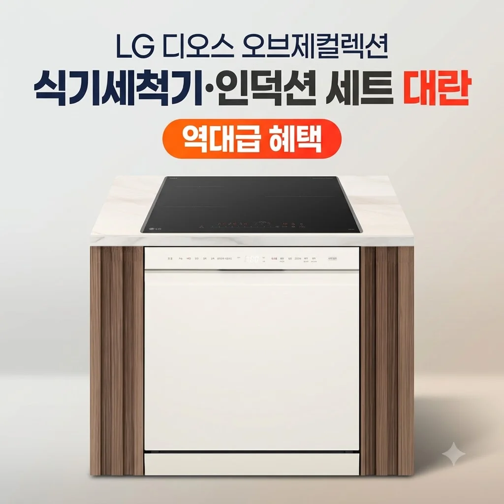 LG 디오스 오브제컬렉션 식기세척기 인덕션 세트 대란 역대급 혜택