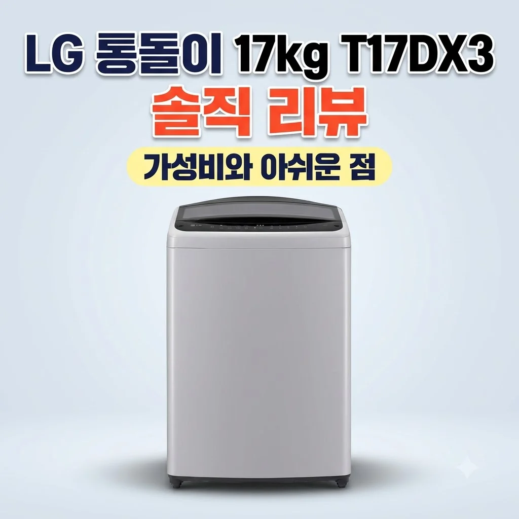 LG 통돌이 17kg T17DX3 세탁기 솔직 리뷰 가성비와 아쉬운 점