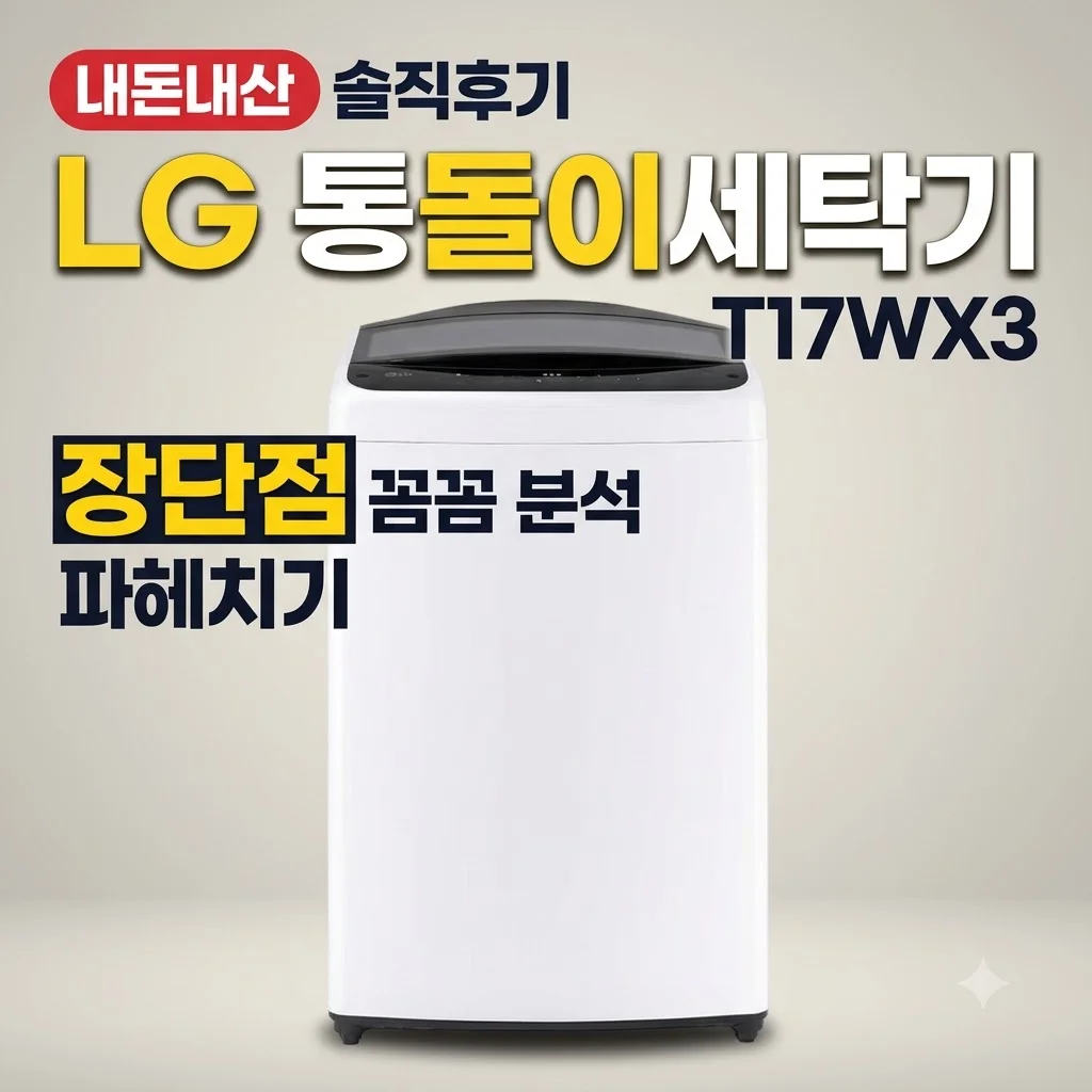 LG 통돌이세탁기 T17WX3 내돈내산 솔직후기 장단점