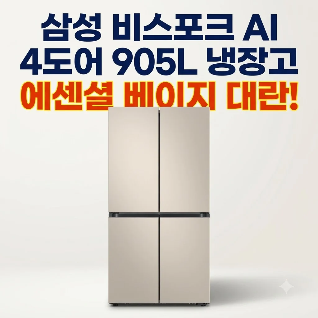 삼성 비스포크 AI 냉장고 4도어 905L 에센셜 베이지 대란