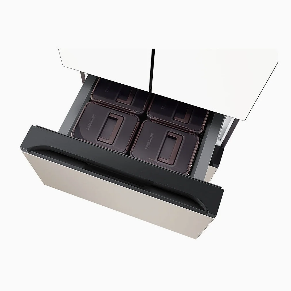 삼성 비스포크 AI 김치냉장고 4도어 490L 1등급 에센셜 화이트+에센셜 베이지(RK70F49M1ZG) 상세 이미지 3
