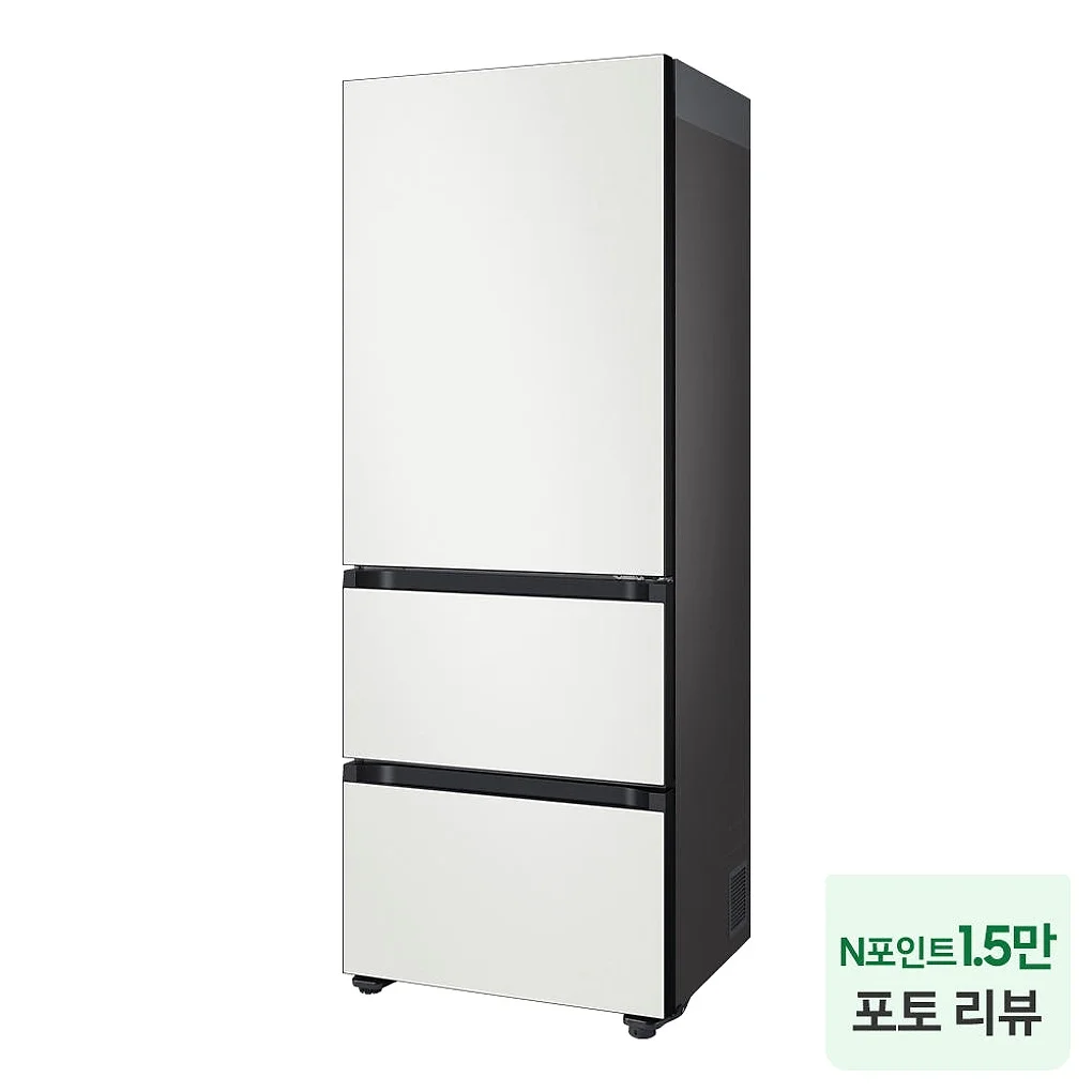 삼성 비스포크 김치냉장고 3도어 313L 키친핏 RQ33DB74D201 코타화이트 상세 이미지 2